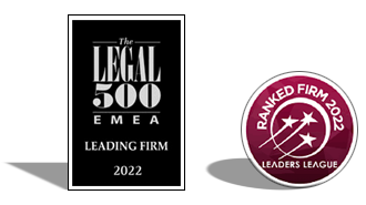 Legal 500 EMEA, leading Firm 2022 – Ranked Firm 2022 Leaders League